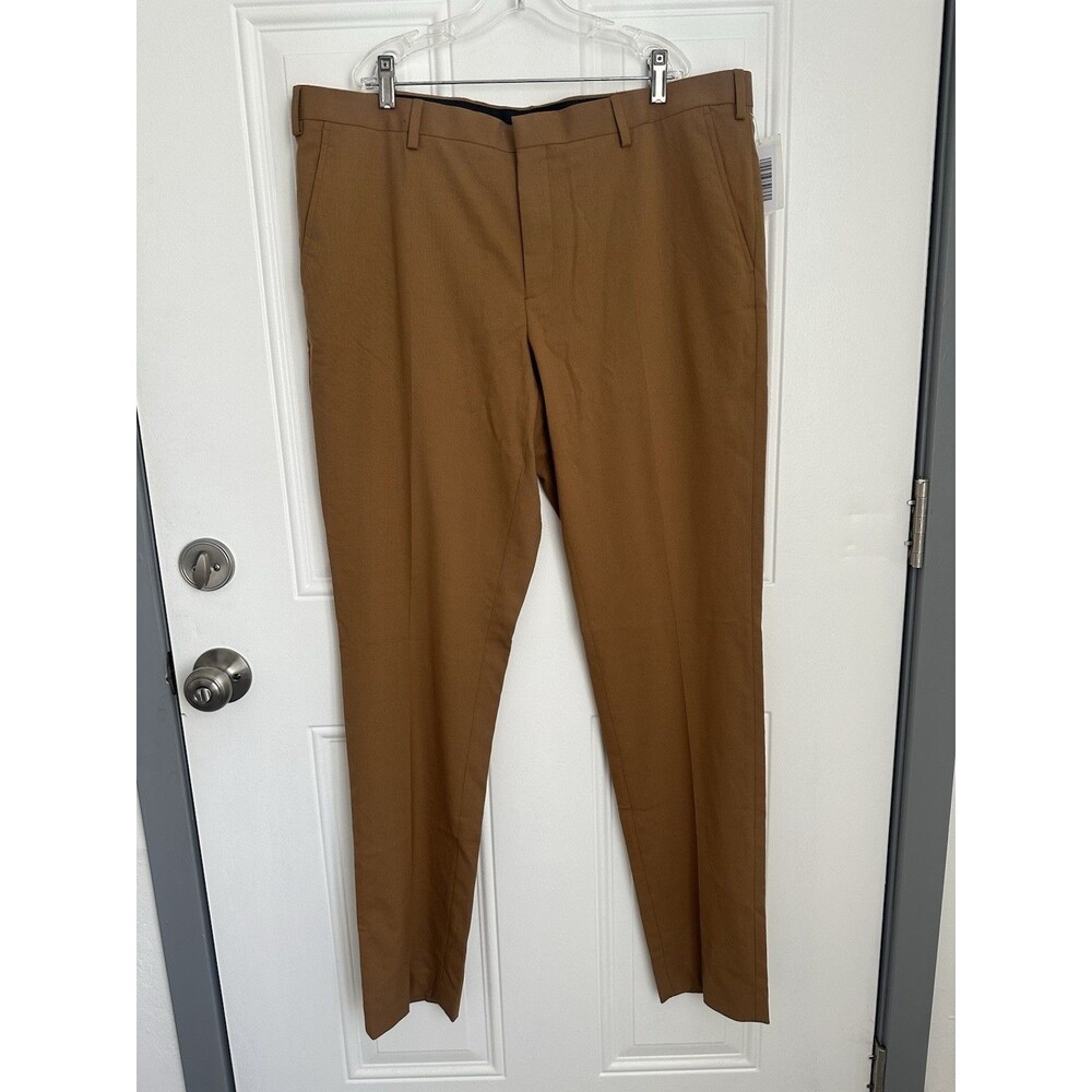 Nordstrom Rack Extra Trim Fit Men’s Dress Pants Brown Tan Stretch 38x34 New